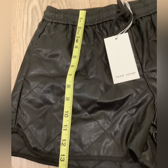 NWT DEAR JOHN QUILTED VEGAN LEATHER SHORTS❤️❤️❤️❤️ - Picture 9 of 14